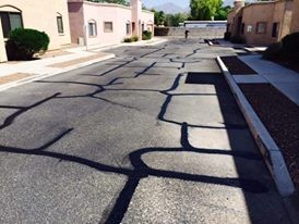 Crack filling in Tucson, Arizona